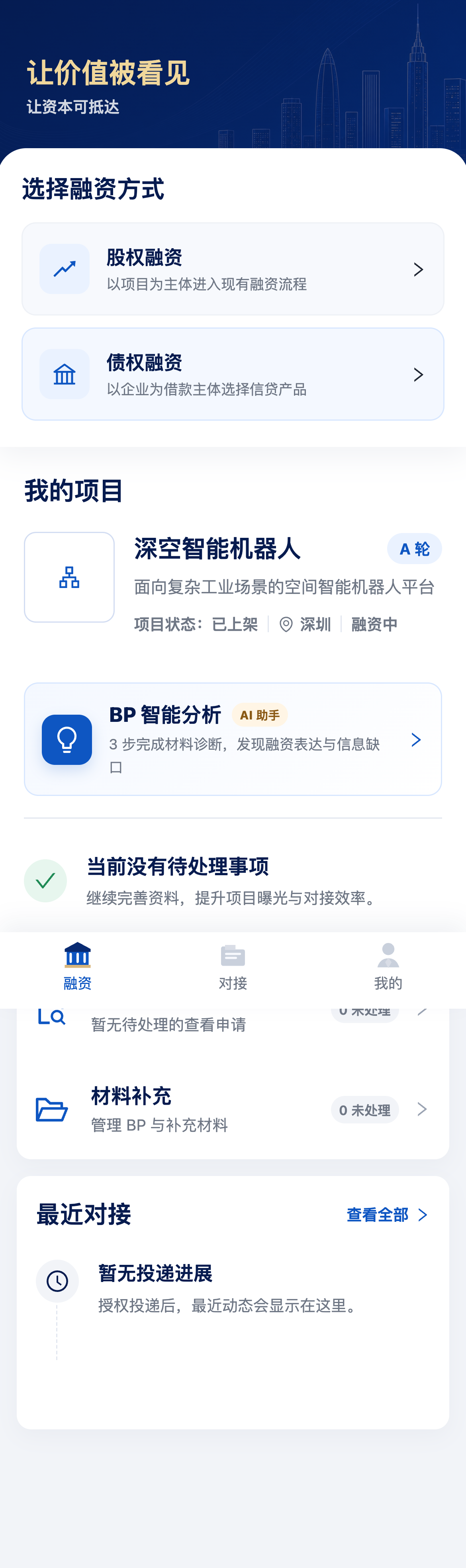 企业端 BP 智能分析入口